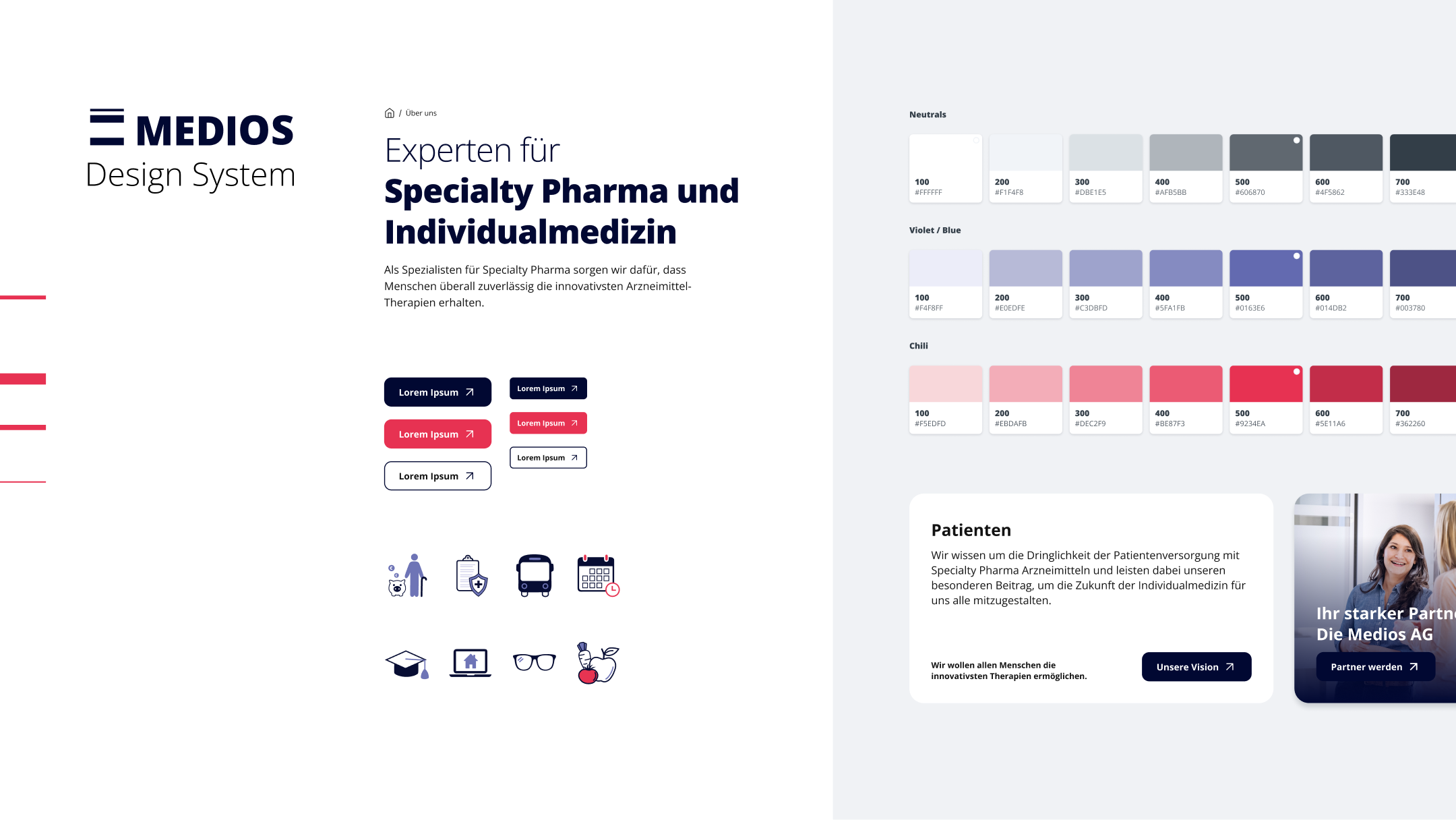 Medios Design System im Überblick